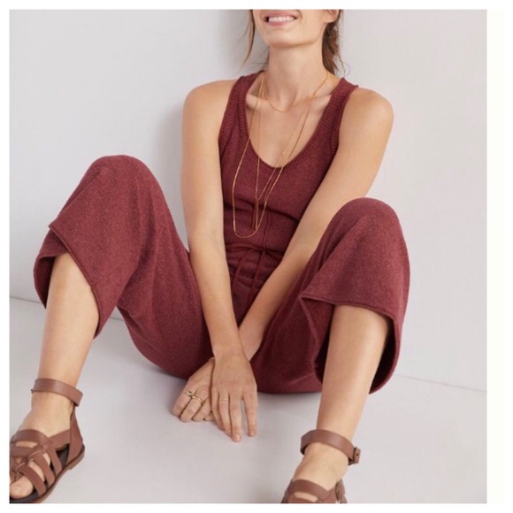 Anthro Daily Practice Sweater Knit Jumpsuit S M - Picture 6 of 14